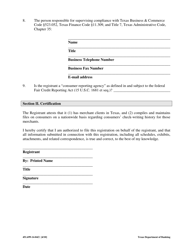 Form 451.699-14-04 Check Verification Entities Renewal Registration Form - Texas, Page 2
