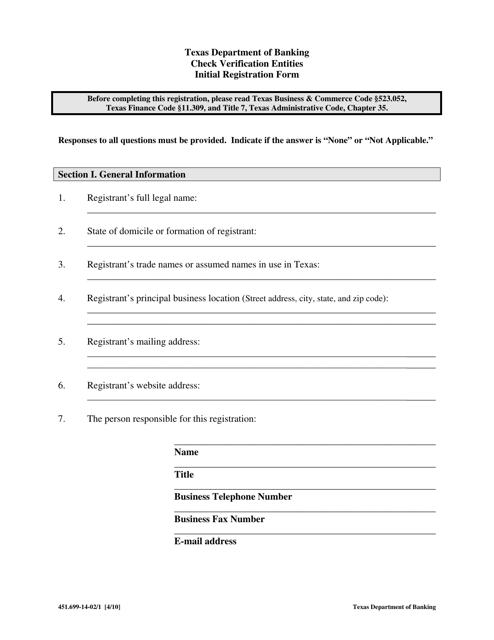 Form 451.699-14-02  Printable Pdf