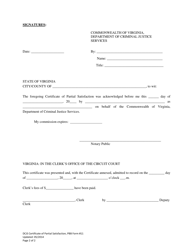 PBB Form 11 Certificate of Partial Satisfaction - Virginia, Page 2