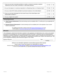 Bail Enforcement Agent - Firearms Endorsement Application Form - Virginia, Page 2