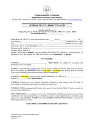 PBB Form 9 Deed of Trust &quot; Joint Tenants - Virginia
