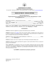 PBB Form 7 Deed of Trust &quot; Single Owner - Virginia