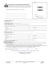Form MARK-3 &quot;Statement of Trademark Assignment&quot; - Vermont