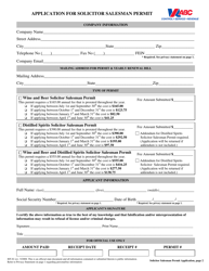Form 805-81 Application for Solicitor Salesman Permit - Virginia, Page 2
