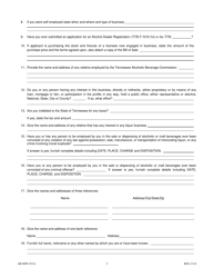 Form AB-0009 Questionnaire - Tennessee, Page 2