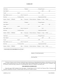 Form AB-0089 Clerk List - Tennessee, Page 2