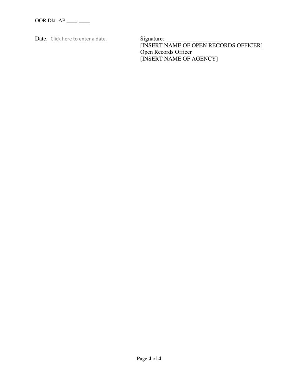 Rtlk Log for Exemptions, Redactions and Privileged Records - Pennsylvania, Page 4