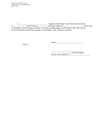 Form PC144A Authentication and Exemplification - Vermont, Page 2