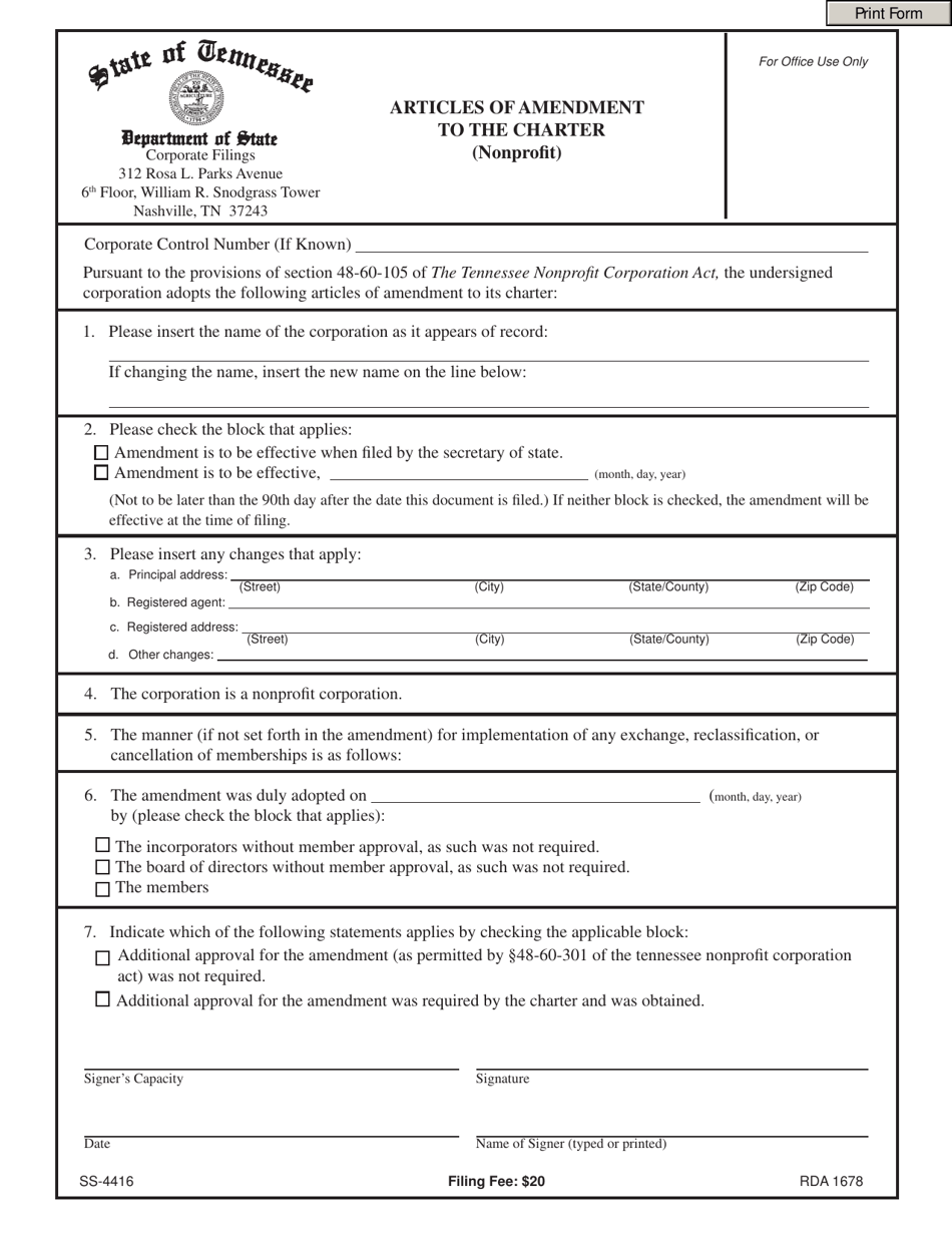 Form SS-4416 - Fill Out, Sign Online and Download Fillable PDF ...