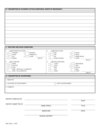 Form SBT-9 School Bus Accident Report With Advertisement - Texas, Page 2