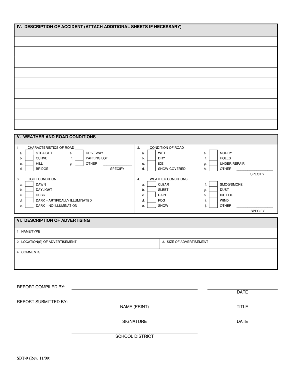 Form SBT-9 - Fill Out, Sign Online and Download Fillable PDF, Texas ...