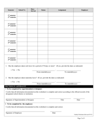 Documentation Worksheet for Determining Certificate Validity - Pennsylvania, Page 2