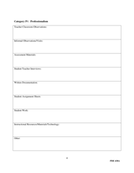 Form PDE430 Attachment A Student Teacher Assessment - Pennsylvania, Page 4