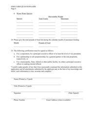 Fish Farm Questionnaire Form - Virginia, Page 6