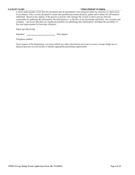 Vpdes Sewage Sludge Permit Application Form - Virginia, Page 4