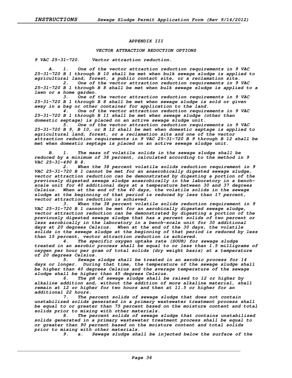 Instructions for Vpdes Sewage Sludge Permit Application Form - Virginia, Page 36