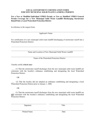 Local Government Certification Form for New Municipal Solid Waste Landfill Permits - Virginia, Page 2