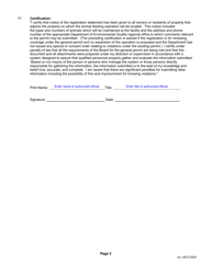 Virginia Pollution Abatement General Permit Registration Statement for Animal Feeding Operations - Virginia, Page 3