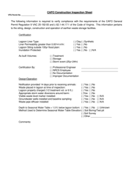 Confined Animal Feeding Operations Inspection Checklist - Virginia, Page 11