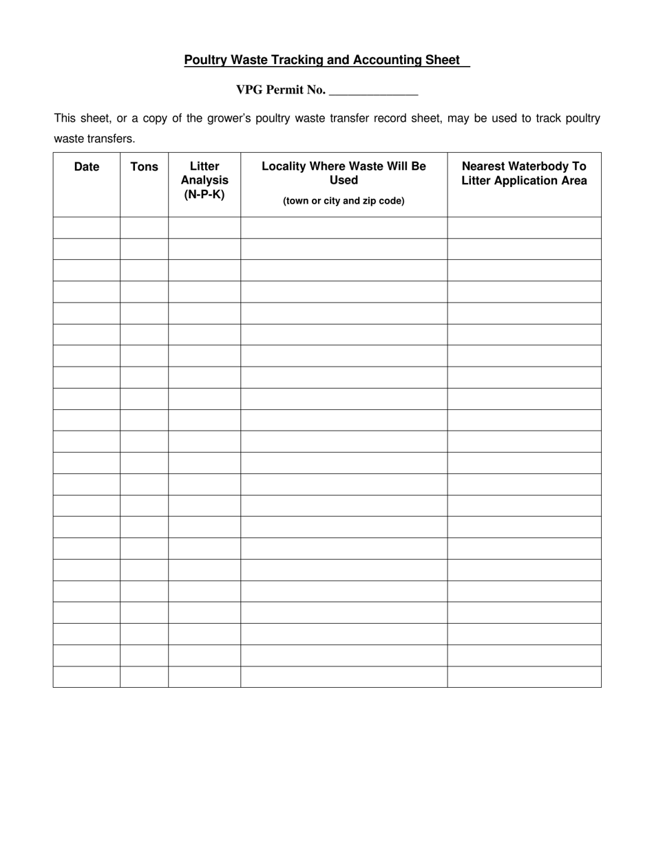 Confined Animal Feeding Operations Inspection Checklist - Virginia, Page 12