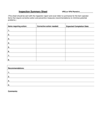 Confined Animal Feeding Operations Inspection Checklist - Virginia, Page 2