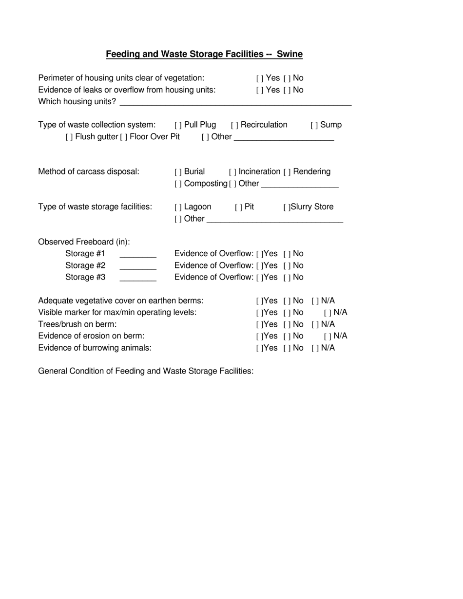 Confined Animal Feeding Operations Inspection Checklist - Virginia, Page 3