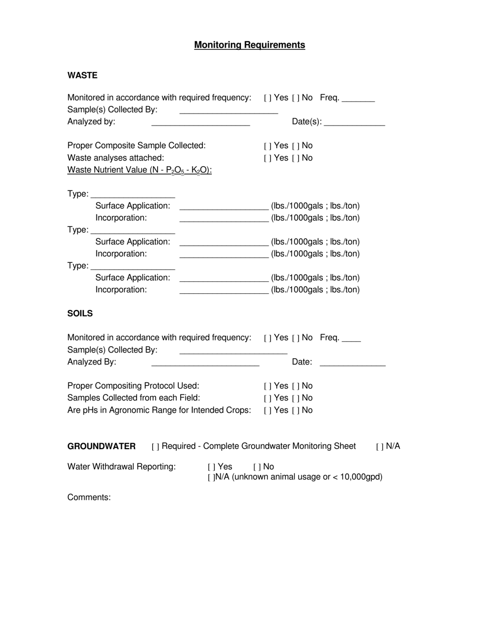 Confined Animal Feeding Operations Inspection Checklist - Virginia, Page 6