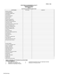 VPDES Form VA00 &quot;Unit Process: Evaluation Summary Sheet&quot; - Virginia