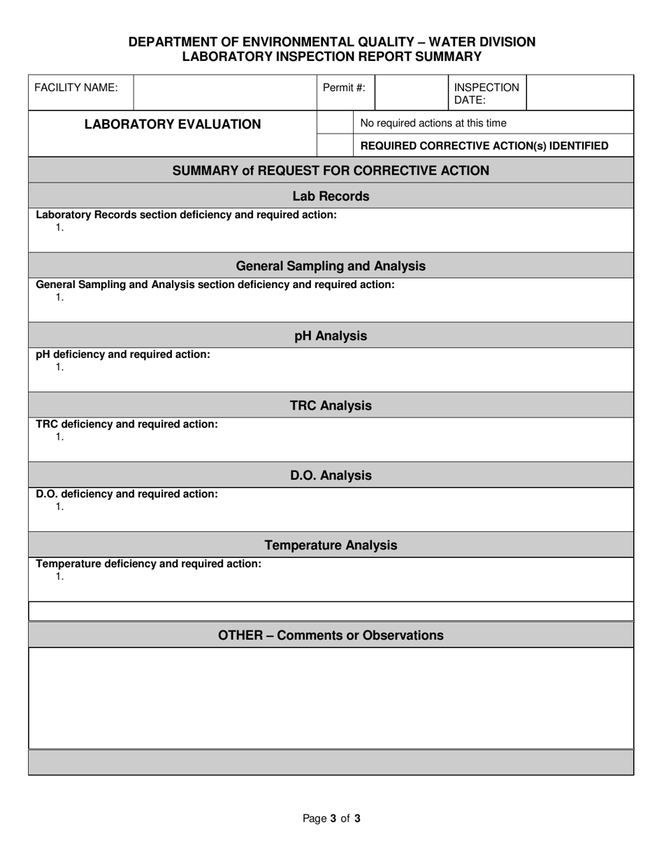 Laboratory Inspection Report - Virginia, Page 3