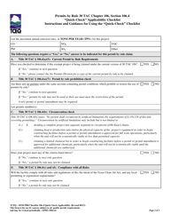 Form TCEQ-10150 Permit by Rule Applicability 106.4 Quick Checklist - Texas, Page 2