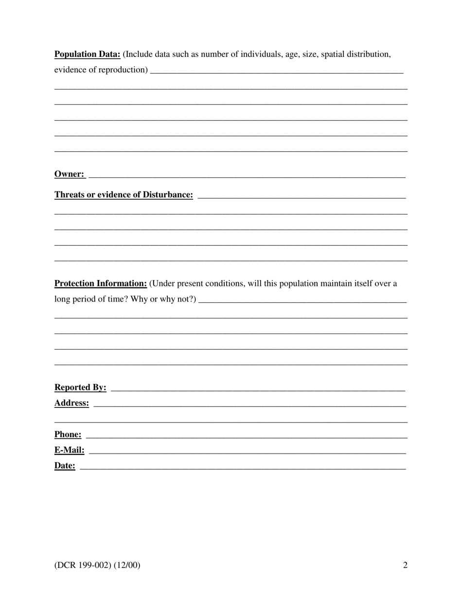 Form DCR199-002 - Fill Out, Sign Online and Download Printable PDF ...