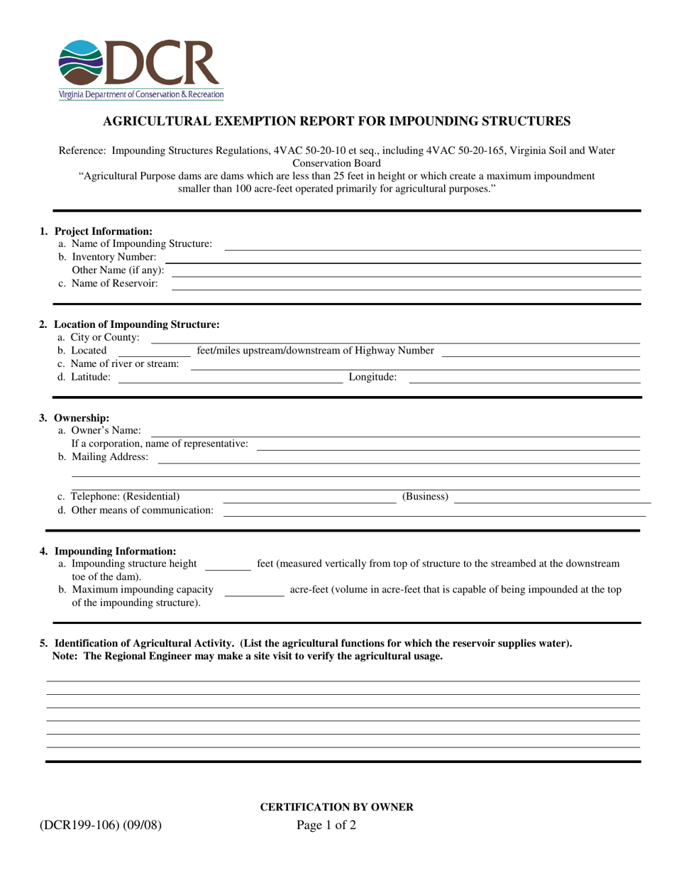 Form DCR199106 Fill Out, Sign Online and Download Printable PDF