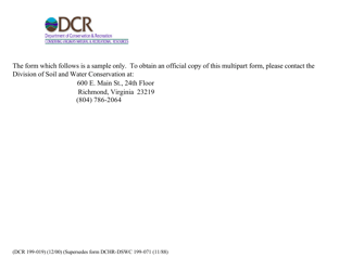 Sample Form DCR199-019 Virginia Agricultural Bmp Cost-Share Bid Solicitation Sheet - Virginia