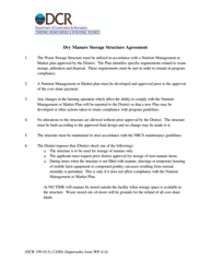 Form DCR199-013 Dry Manure Storage Structure Agreement - Virginia