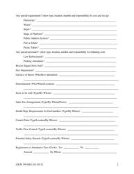 Form DCR199-085 Application for Special Use Permit - Virginia, Page 2