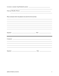 Form DCR199-085 Application for Special Use Permit - Virginia, Page 3