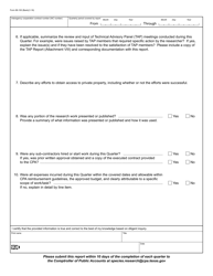 Form 88-100 Texas Species Research Iac Quarterly Report - Texas, Page 2