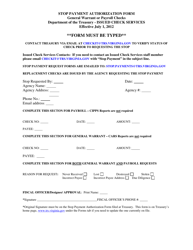 Document preview: Stop Payment Request Form - Virginia