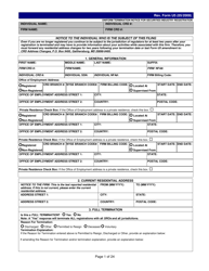 Form U5 &quot;Uniform Termination Notice for Securities Industry Registration&quot; - Tennessee