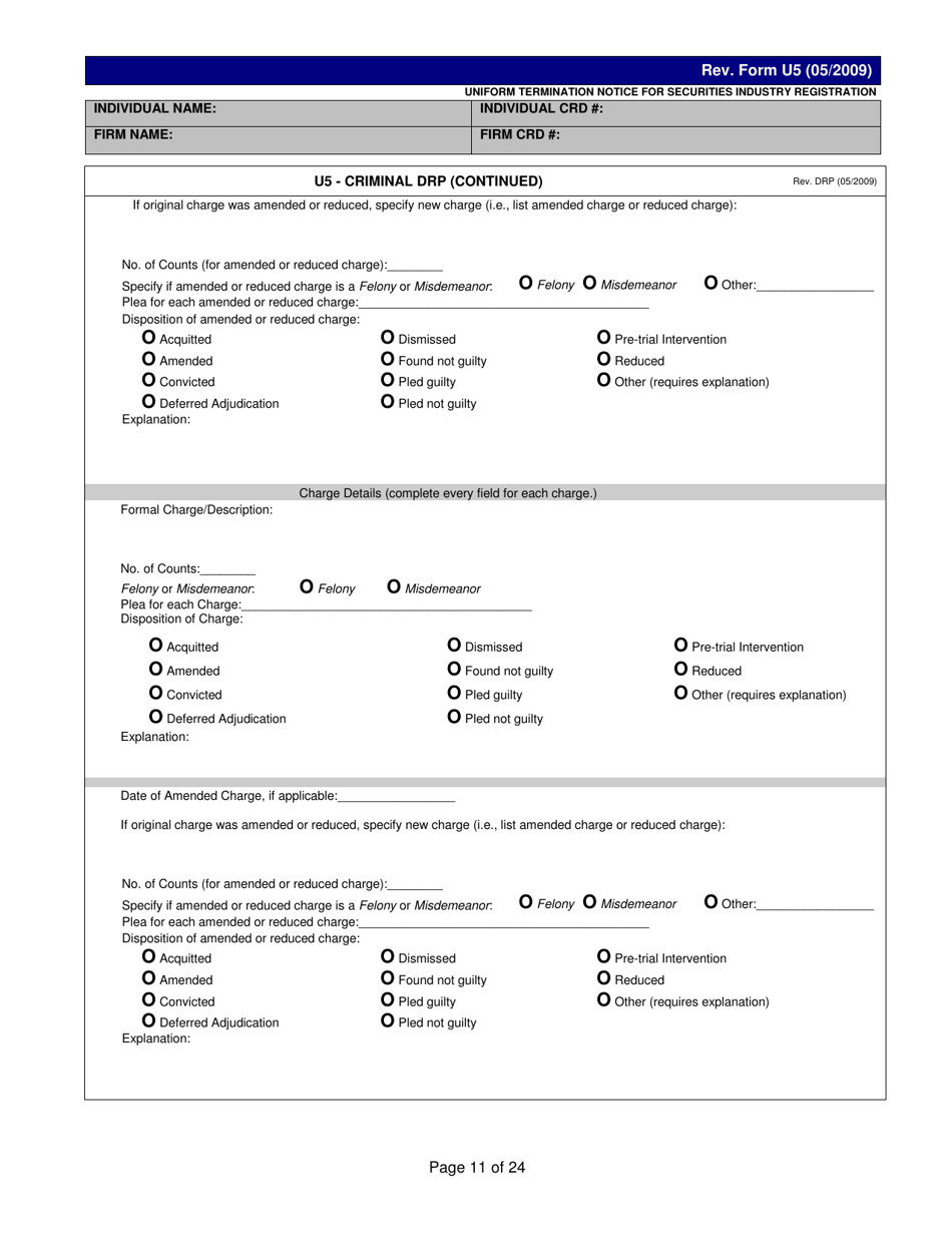 Form U5 Uniform Termination Notice for Securities Industry Registration - Tennessee, Page 11