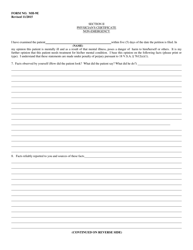 Form MH-9 Non Emergency Application Form - Vermont, Page 5