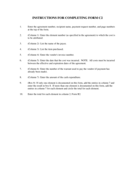 Form C2 (ECY060-9) Voucher Support for Projects With Cash Expenditures Only - Washington, Page 2