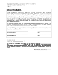 Recovery Fund Application Form - Texas, Page 6