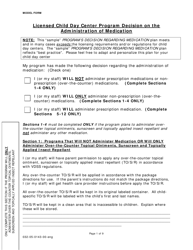 Document preview: Form 032-05-0143-00 Licensed Child Day Center Program Decision on the Administration of Medication - Virginia
