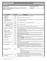 Document preview: Form TDEM-617 Hmgp Grant Application Checklist - Texas