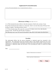 Form 305 Application for Registration of a Foreign Professional Limited Liability Company - Texas, Page 8