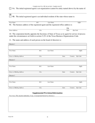 Form 301 Application for Registration of a Foreign for-Profit Corporation - Texas, Page 6