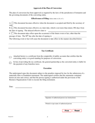Form 631 Certificate of Conversion of a Corporation Converting to a General Partnership - Texas, Page 5