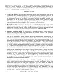 Form 622 Certificate of Merger Combination Merger Business Organizations Code - Texas, Page 2
