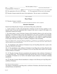 Form 622 Certificate of Merger Combination Merger Business Organizations Code - Texas, Page 7